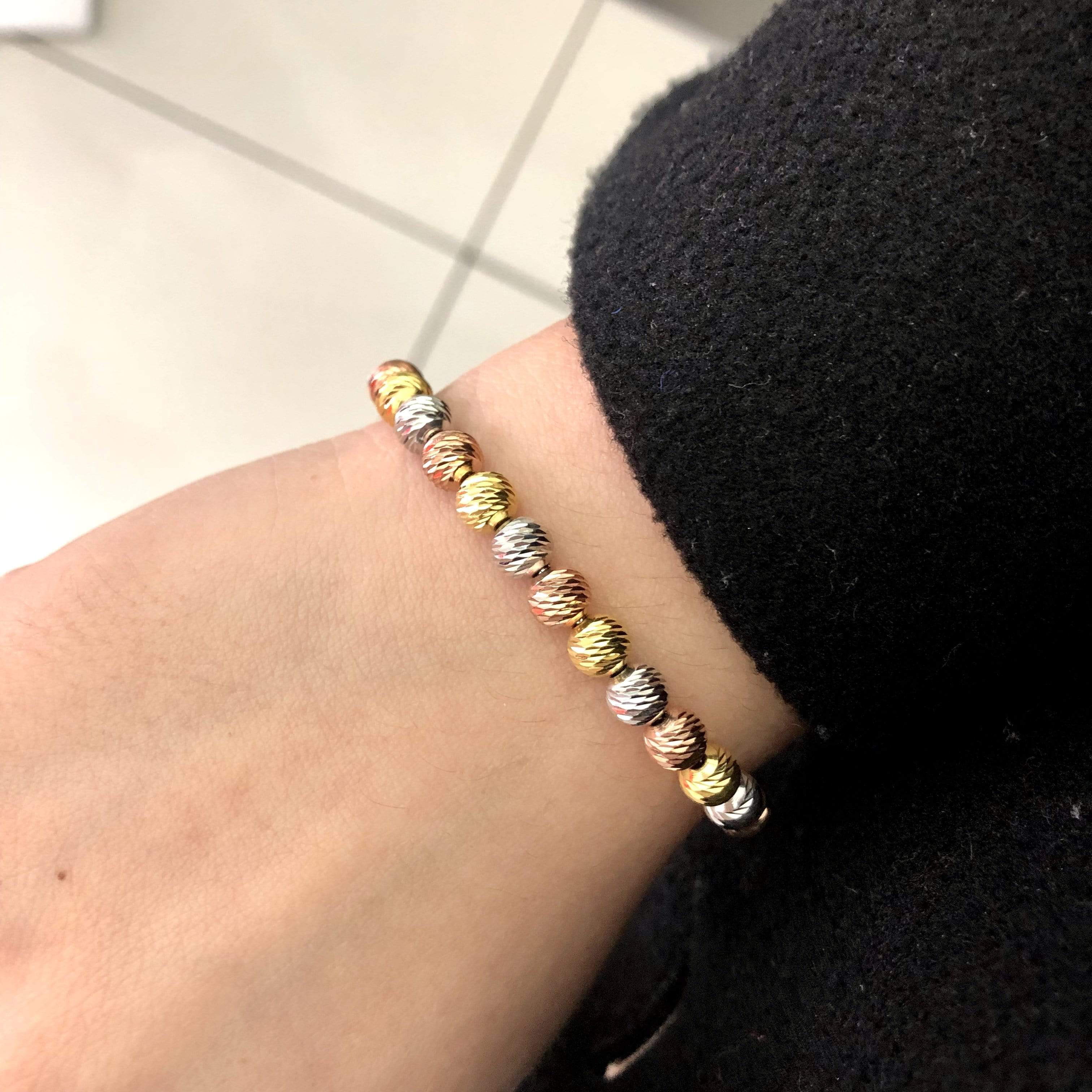 DADA Gioielli Bracciale In Acciaio Con Pietre Naturali 6mm – Regolabile, Con Significato