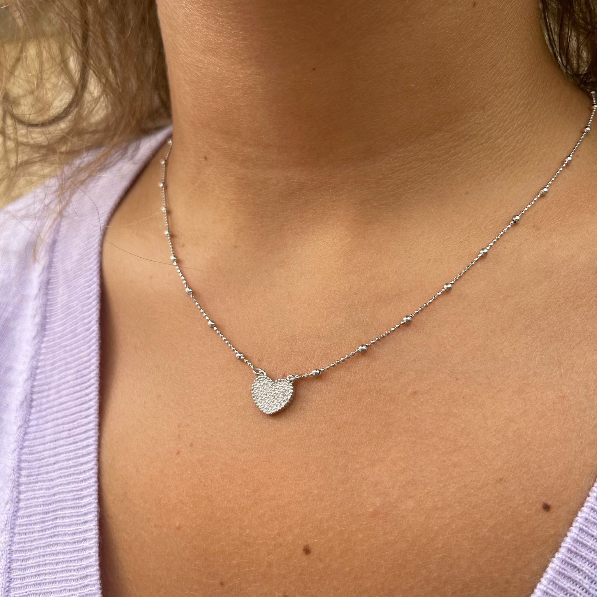 DOTEFFIL Collana Con Ciondolo A Forma Di Cuore In Argento Sterling 925 Catena Da 18 Pollici Per Gioielli Con Ciondoli Per Feste Di Fidanzamento Di Nozze Di Moda Donna - Foto 12