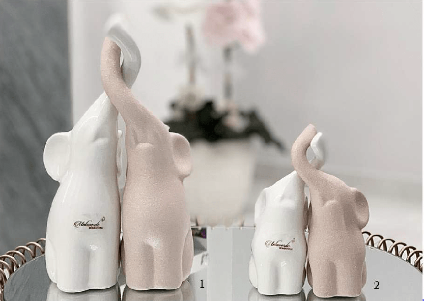 Coppia elefanti intrecciati portafortuna - Soffio Jewels