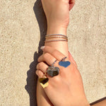 Anello a 3 cuori pendenti grandi - Soffio Jewels