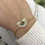 Bracciale con arcobaleno in argento - Soffio Jewels