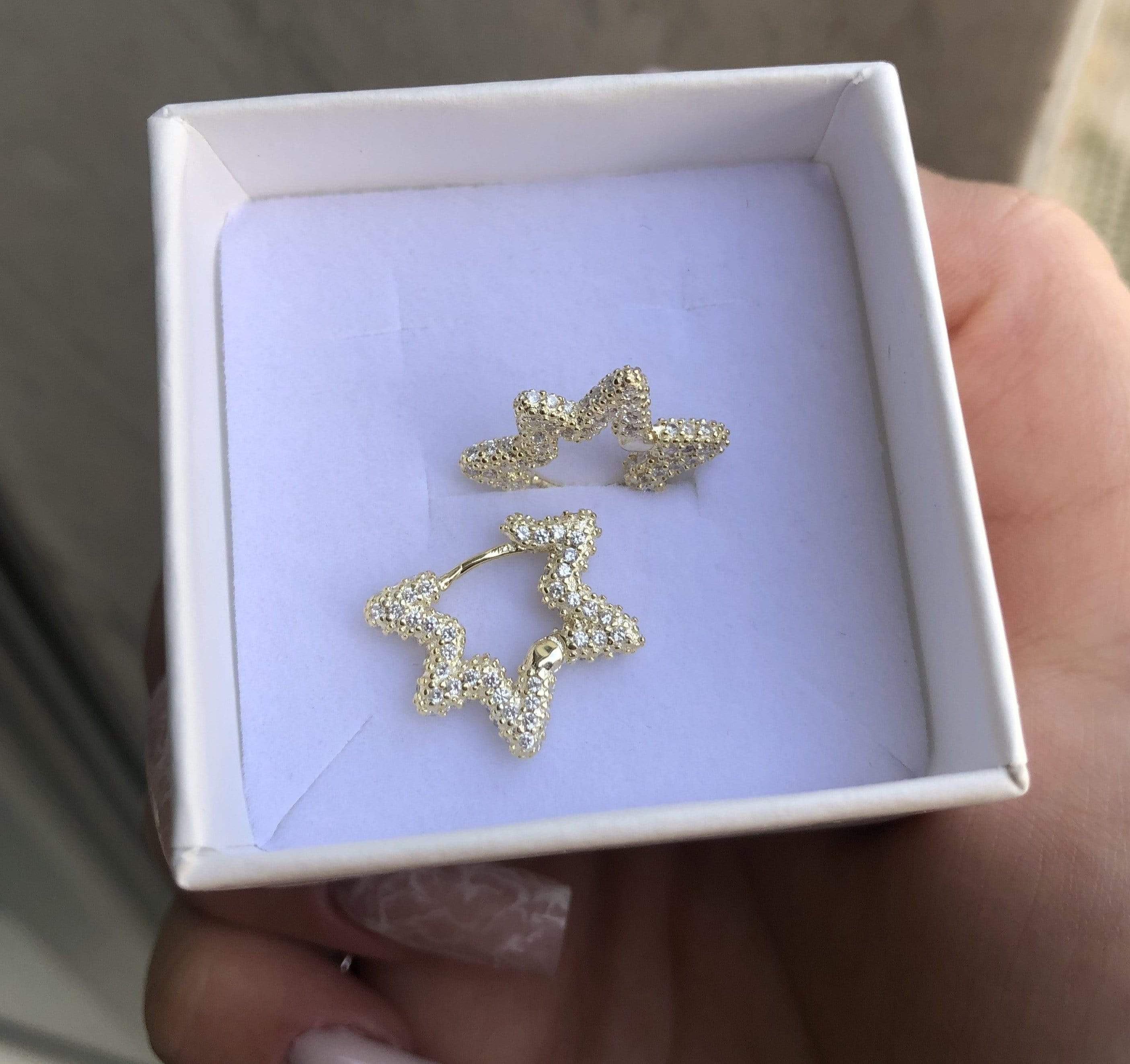 Orecchini stella con zirconi - Soffio Jewels