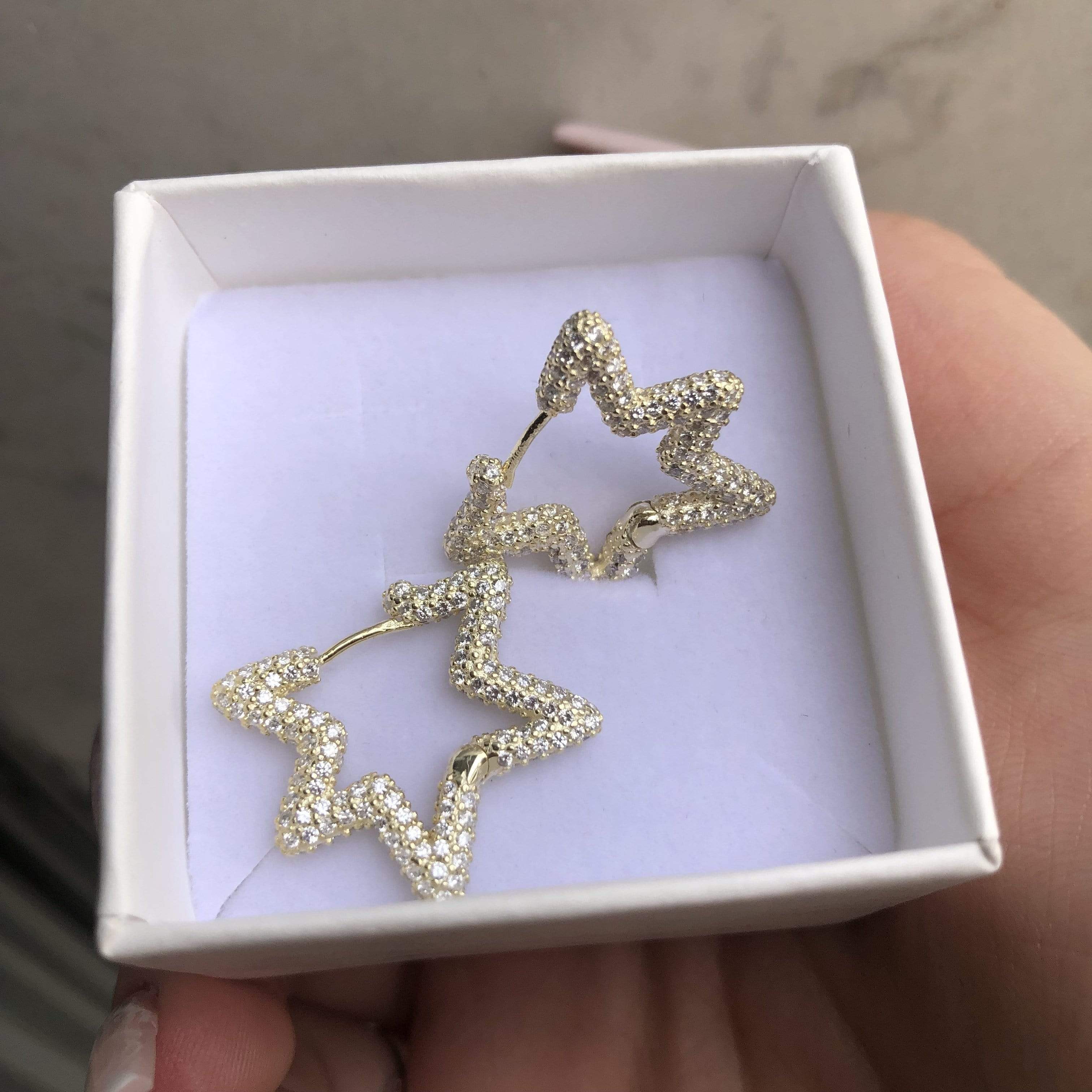 Orecchini stelle con zirconi - Soffio Jewels