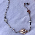 Bracciale rosario con cuore di Gesù - Soffio Jewels