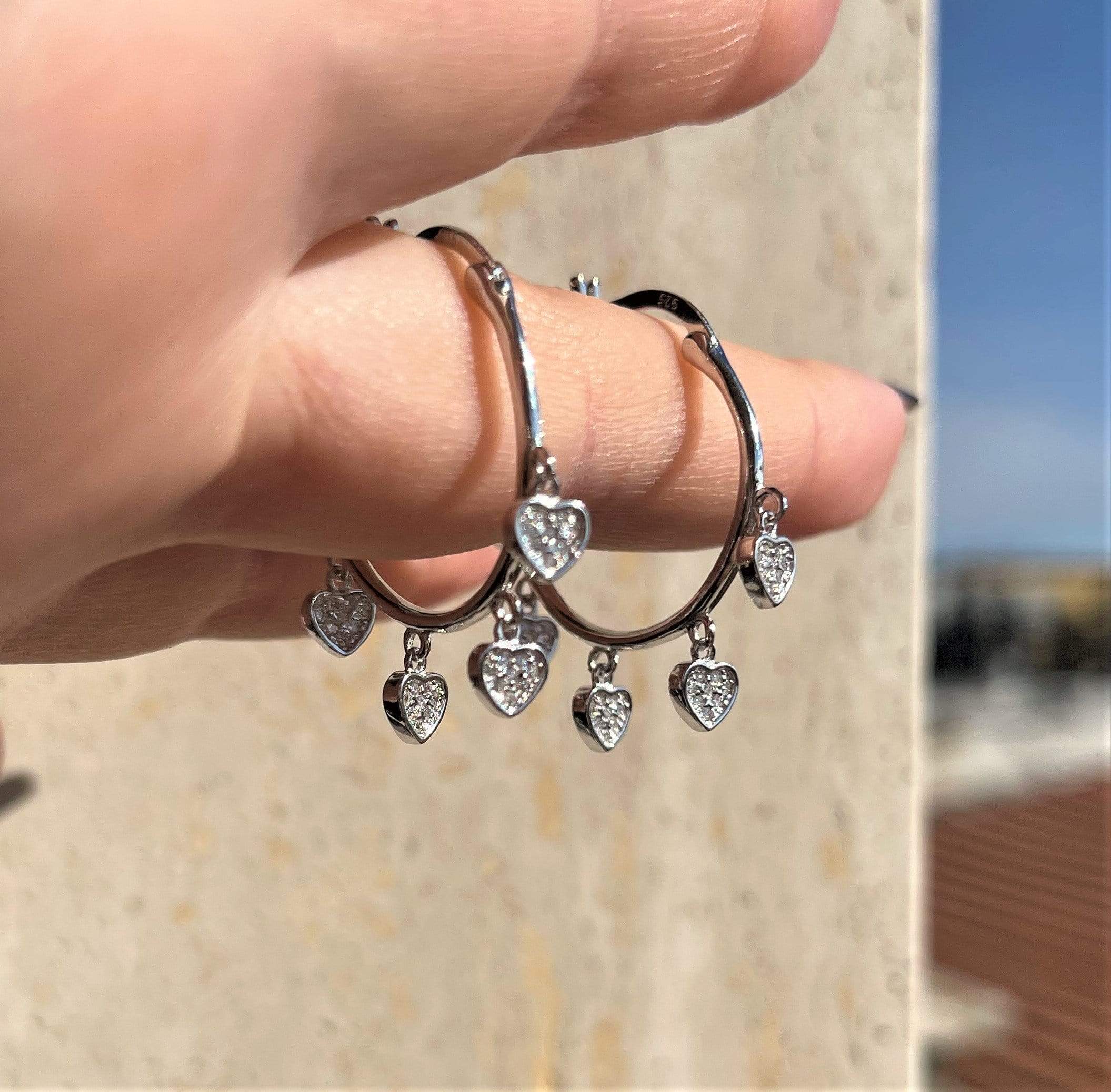 Orecchini cuori pendenti - Soffio Jewels