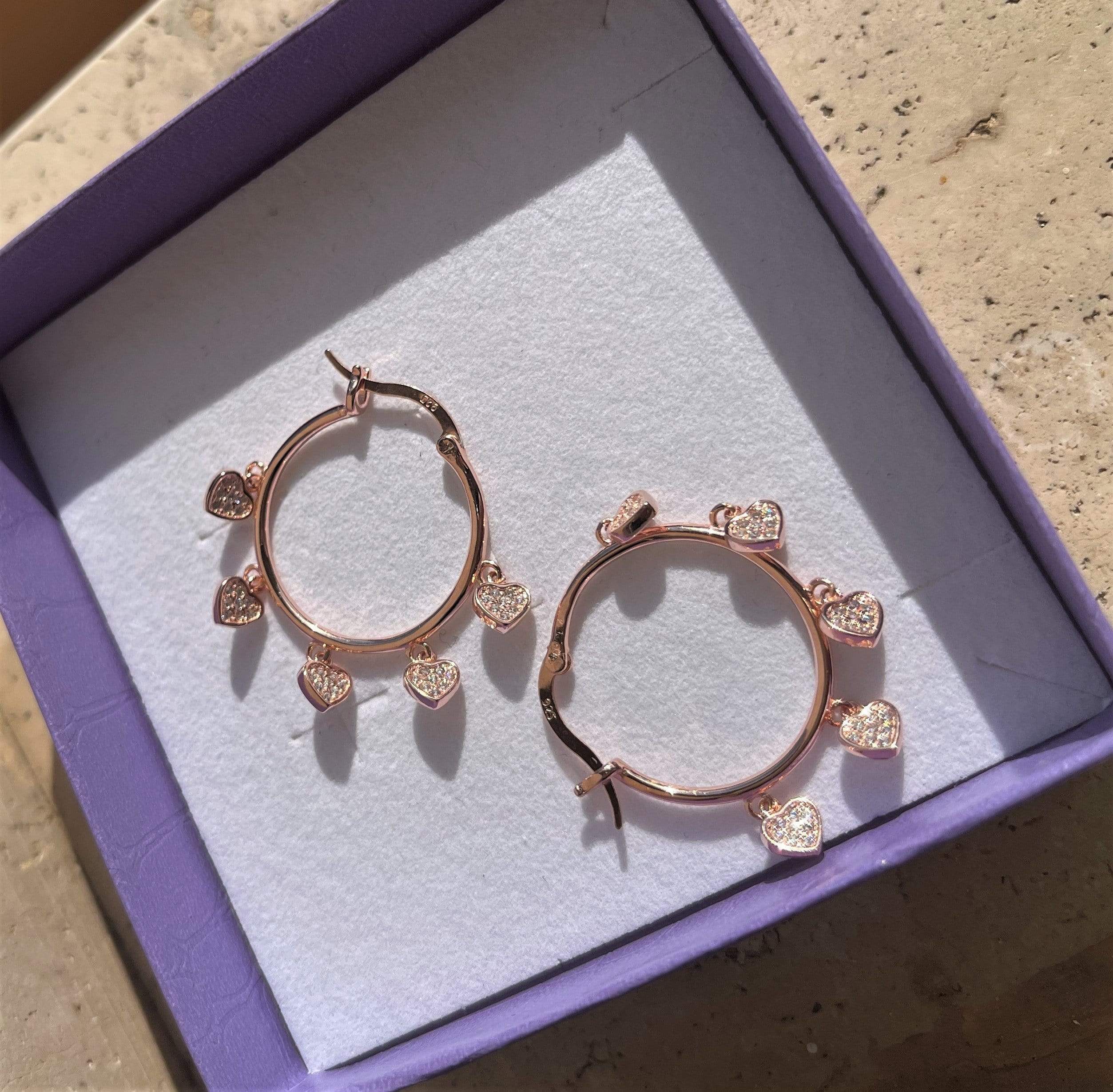 Orecchini cuori pendenti - Soffio Jewels