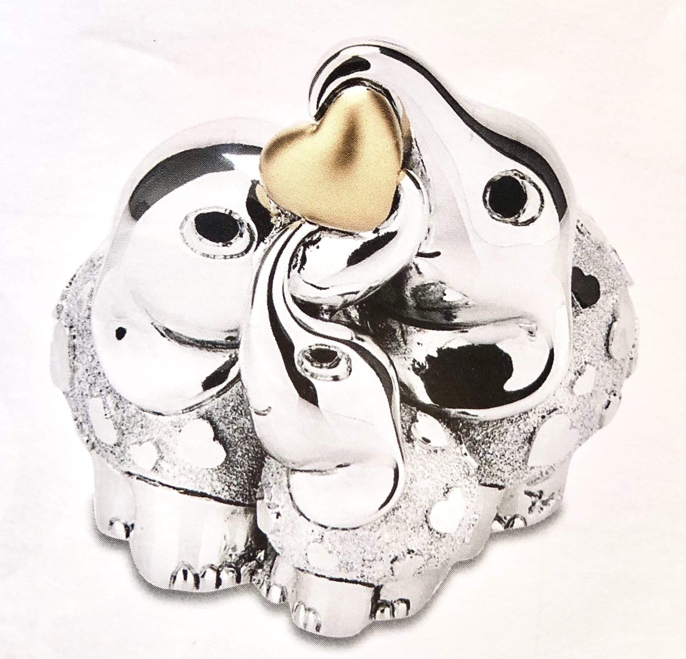 Elefantini famiglia portafortuna argento - Soffio Jewels