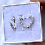 Orecchini cuore zirconati - Soffio Jewels