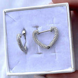 Orecchini cuore zirconati - Soffio Jewels