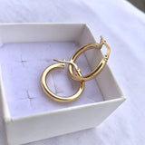 Orecchini cerchietto Dorato - Soffio Jewels