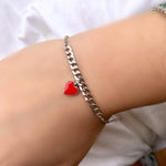 Bracciale con cuore pendente - Soffio Jewels