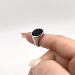 Anello Chevalier pietra nera - Soffio Jewels