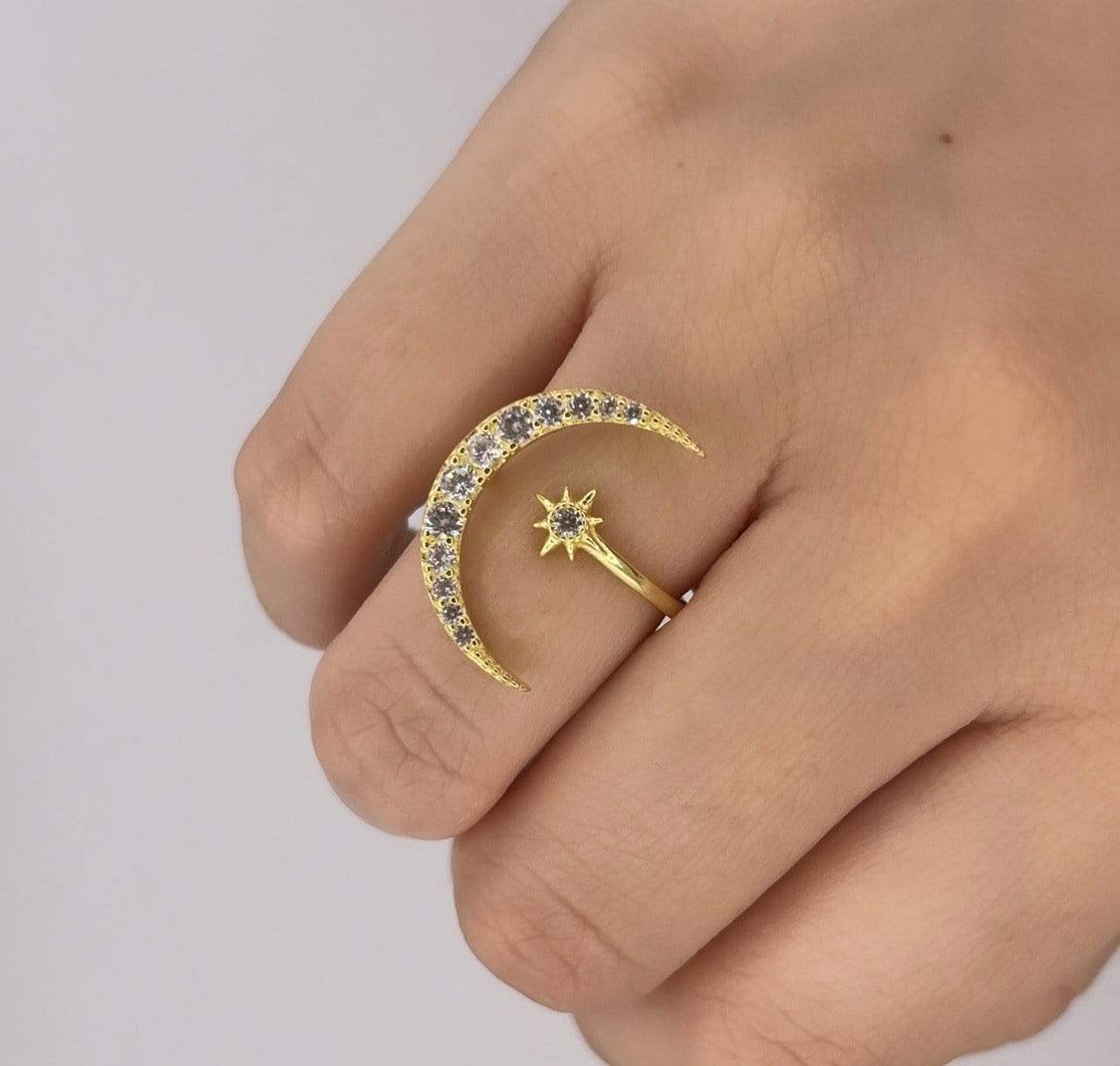 Anello mezzaluna - Soffio Jewels