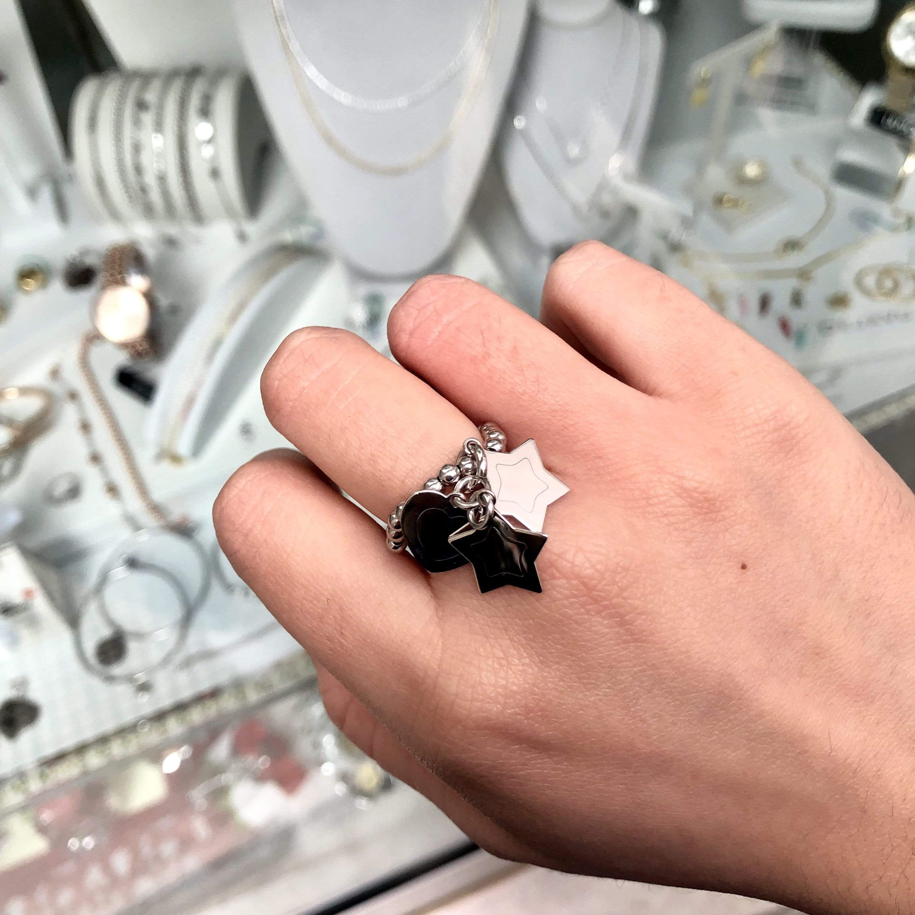 Anello con stelle e cuore - Soffio Jewels