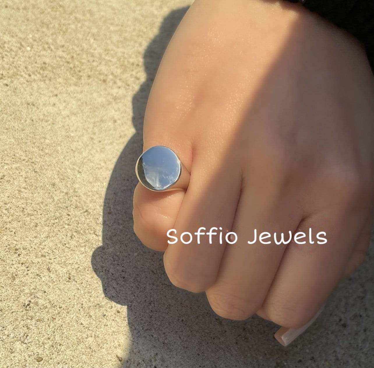 Anello chevalier tondo - Soffio Jewels