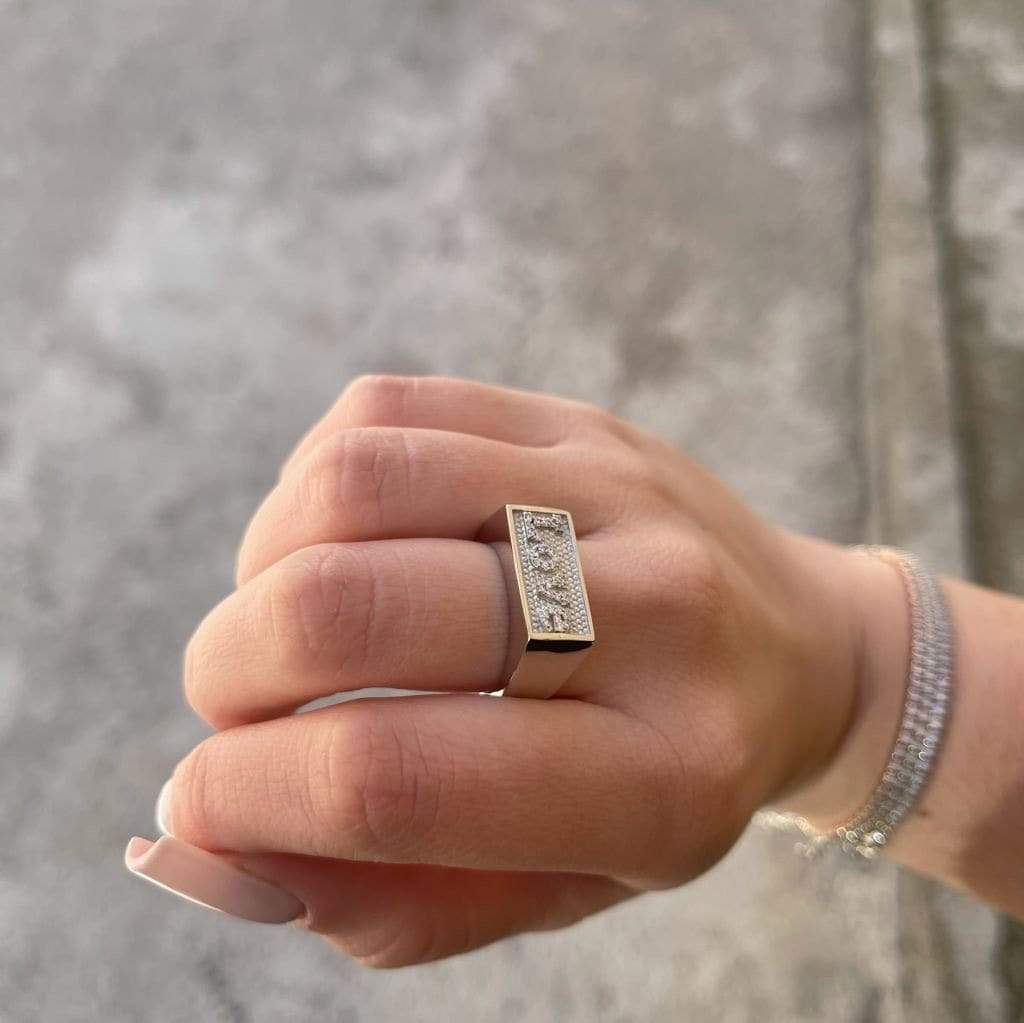 Anello Squadrato Love - Soffio Jewels