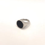Anello Chevalier pietra nera - Soffio Jewels