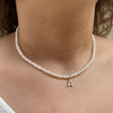 Collana Perle con Iniziale - Soffio Jewels
