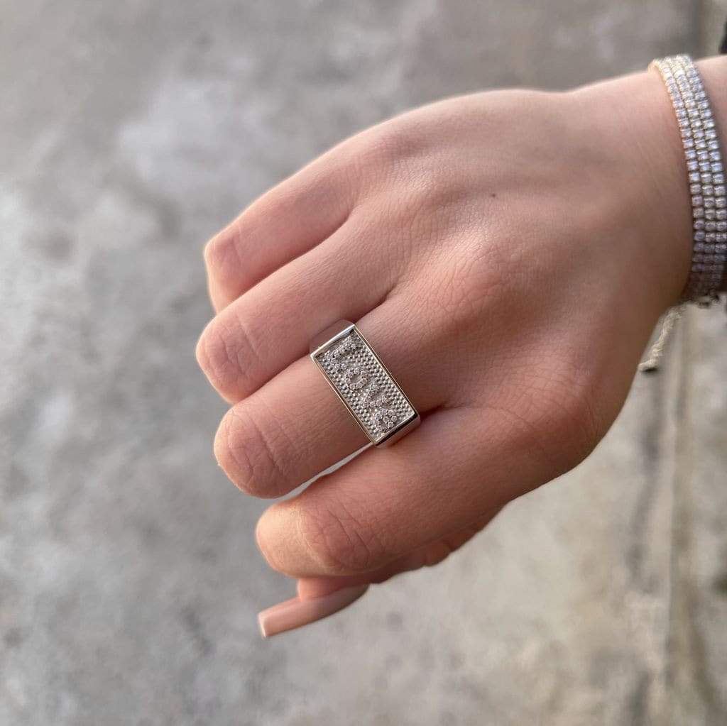 Anello Squadrato Love - Soffio Jewels