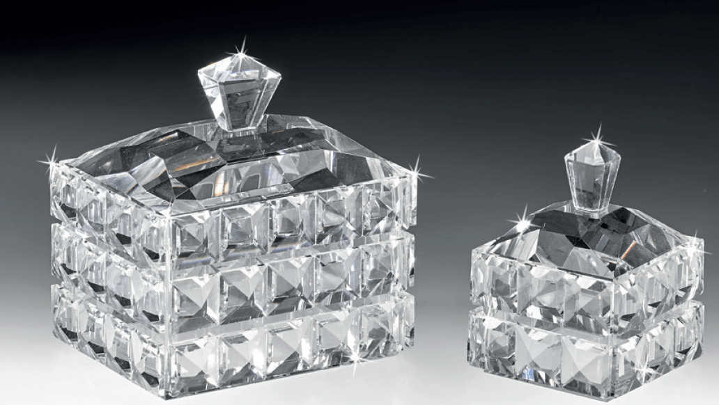 Scatola moderna in cristallo - Soffio Jewels